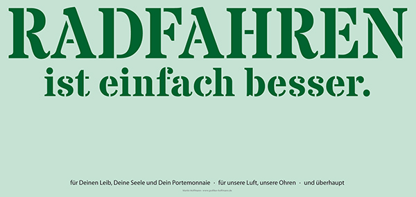 Plakat Radfahren